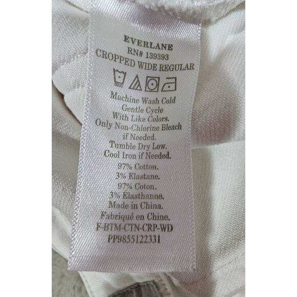 Everlane White Jeans Wide Leg, High Rise, Pants, New, Sz 0 - Picture 3 of 9